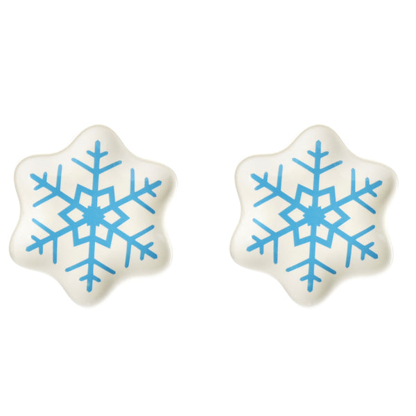 Temp-tations Set of 2 Seasonal Spoon Rests in Snowflake pattern