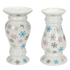 3-in-1 Candleholders/Vases, Set of 2-Snowflake