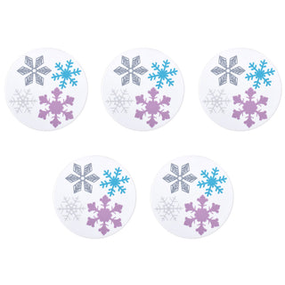 Seasonal Coasters, Set of 5-Snowflake