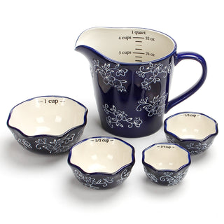 Temp-tations Measuring Cup Set-Floral Lace Blue