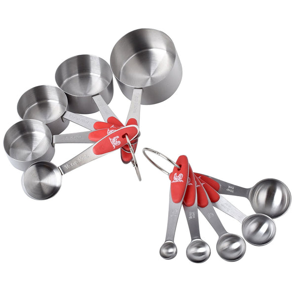 10-Piece Metal Measuring Cups & Spoons Set-Doodle Doo