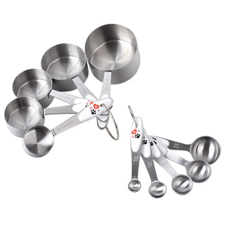 Temp-tations Woodland Ceramic Measuring Cup w/ Metal Spoons 