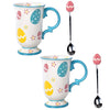 16oz Mugs with Spoons, Set of 2-Egghunt