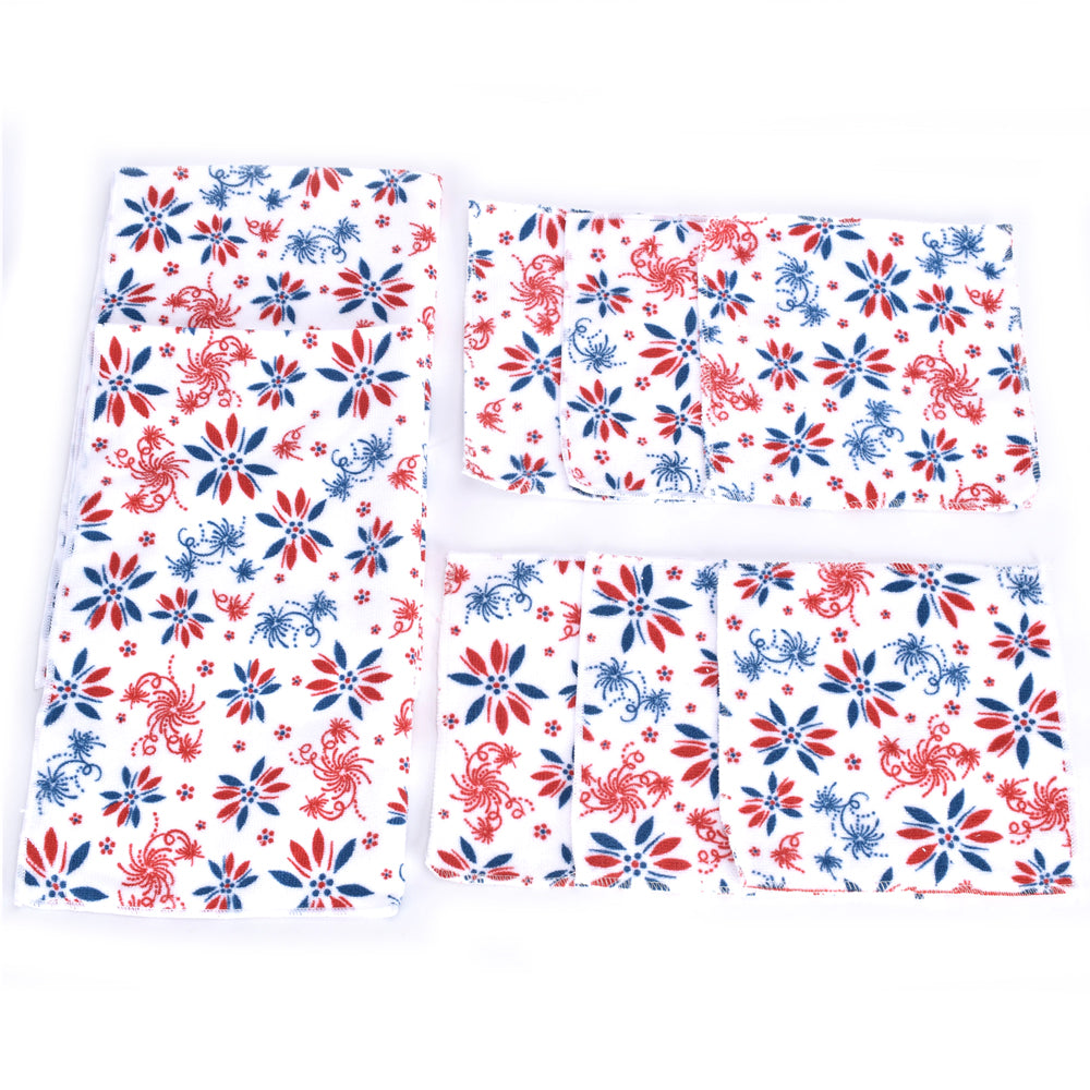 temp-tations Set of 8 Essentials Microfiber Towels - Patriotic/Americana